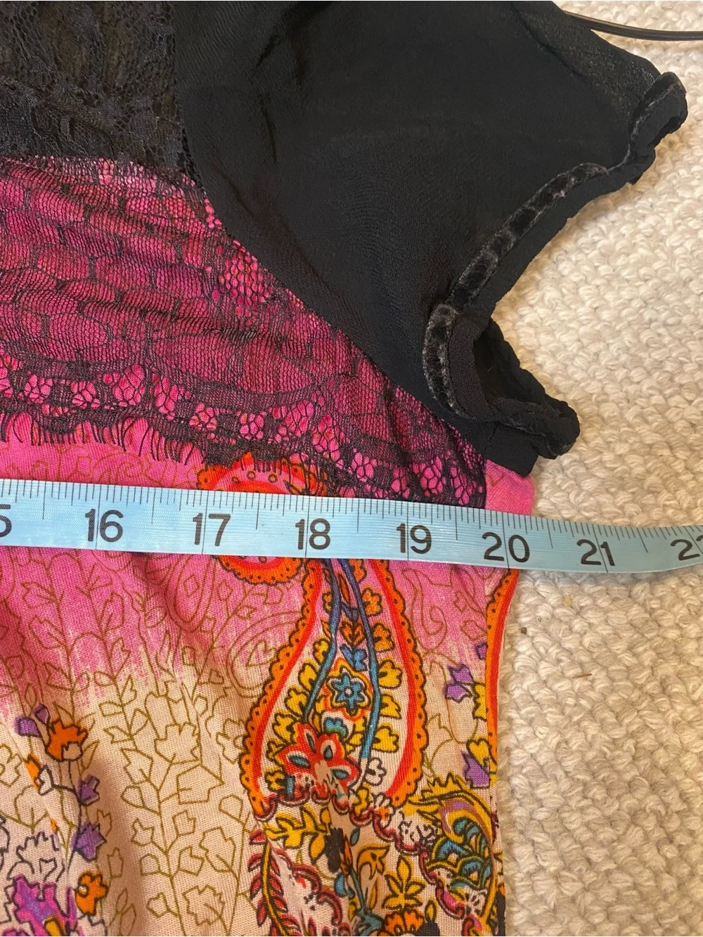 Bila Boho Paisley Lace Blouse | Festival Cottagecore Whimsigoth Rayon Top L